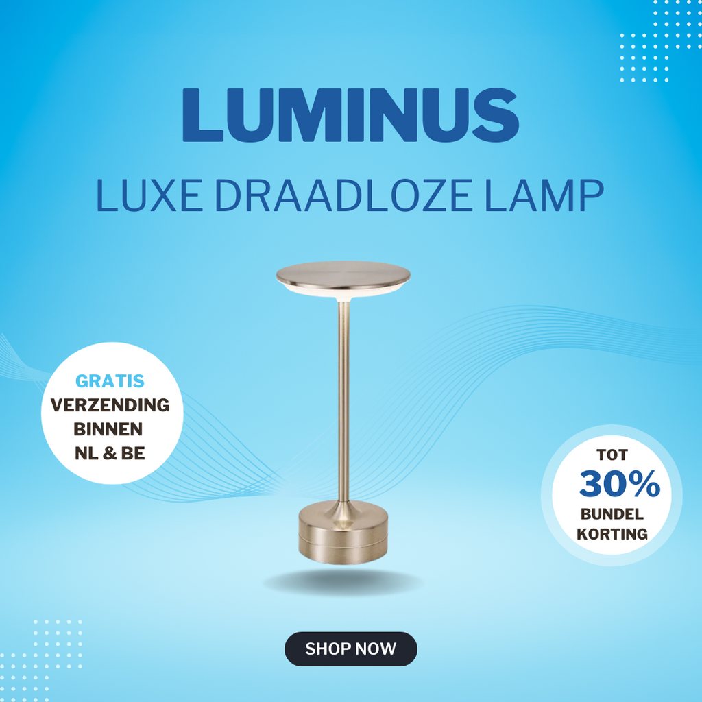LUMINUS LUXE DRAADLOZE MINIMALISTISCH DESIGN LAMP
