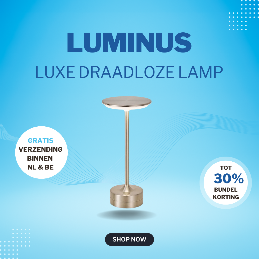 LUMINUS LUXE DRAADLOZE MINIMALISTISCH DESIGN LAMP