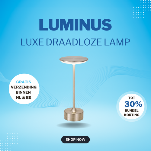 LUMINUS LUXE DRAADLOZE MINIMALISTISCH DESIGN LAMP