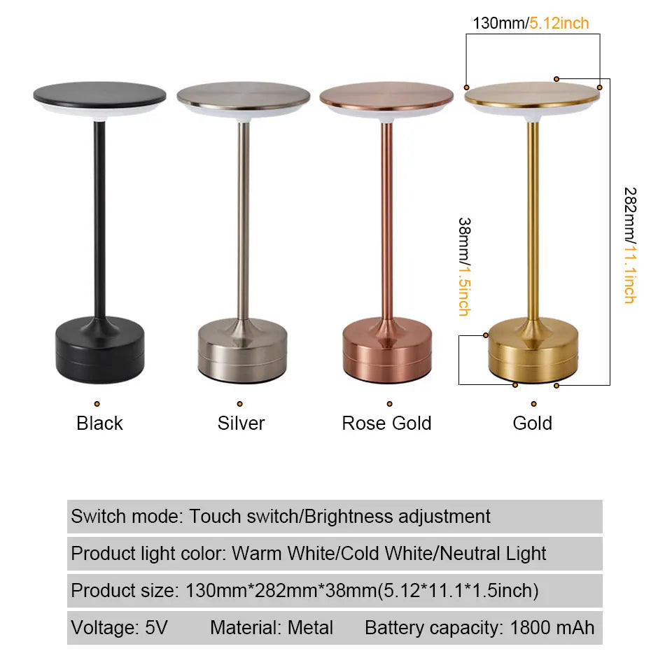 LUMINUS LUXE DRAADLOZE MINIMALISTISCH DESIGN LAMP