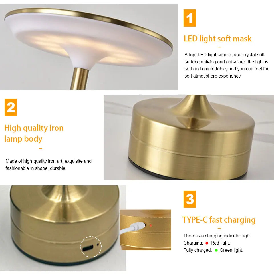 LUMINUS LUXE DRAADLOZE MINIMALISTISCH DESIGN LAMP